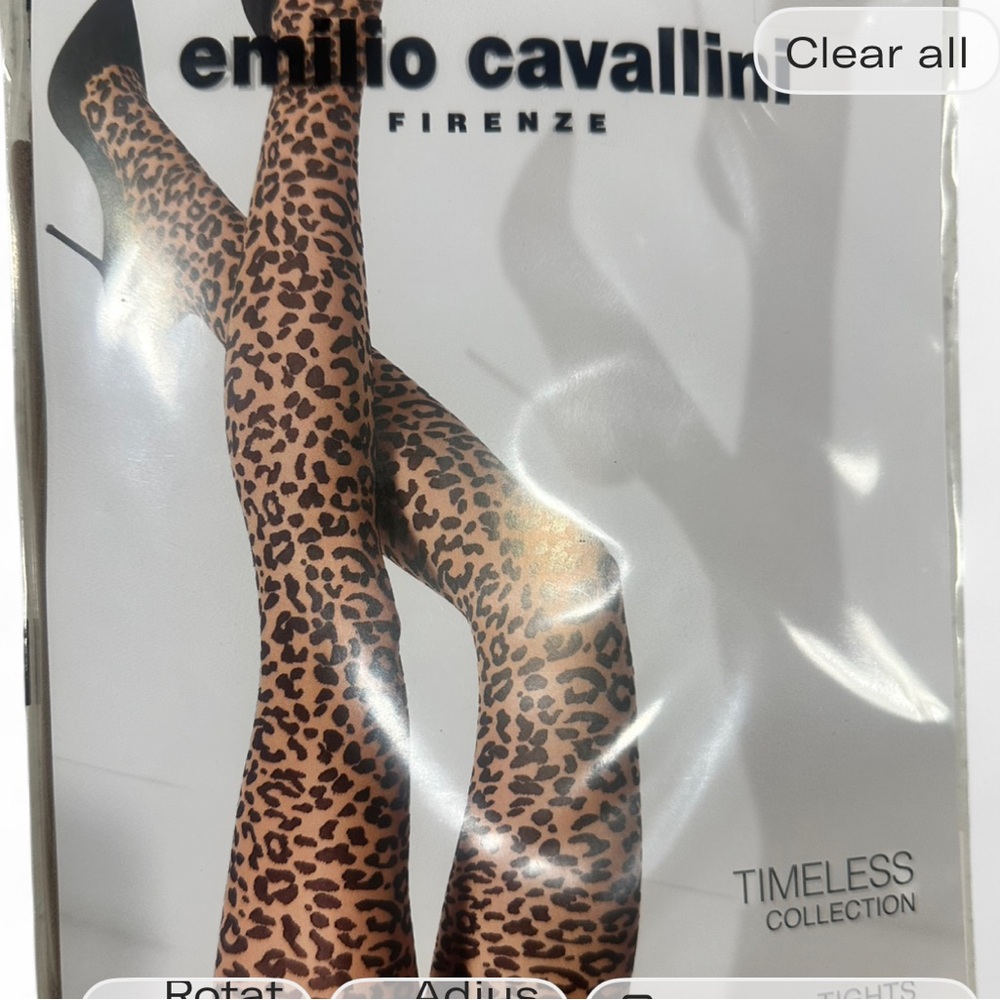 Emilio Cavallini Leopard Animal Print Tights